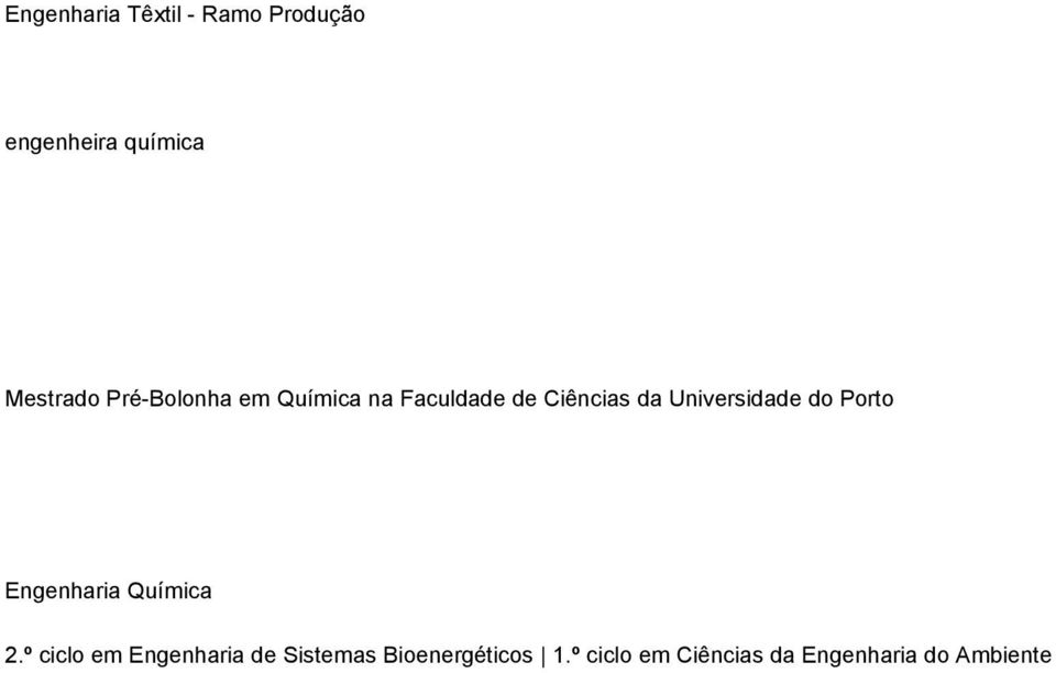 Universidade do Porto Engenharia Química 2.