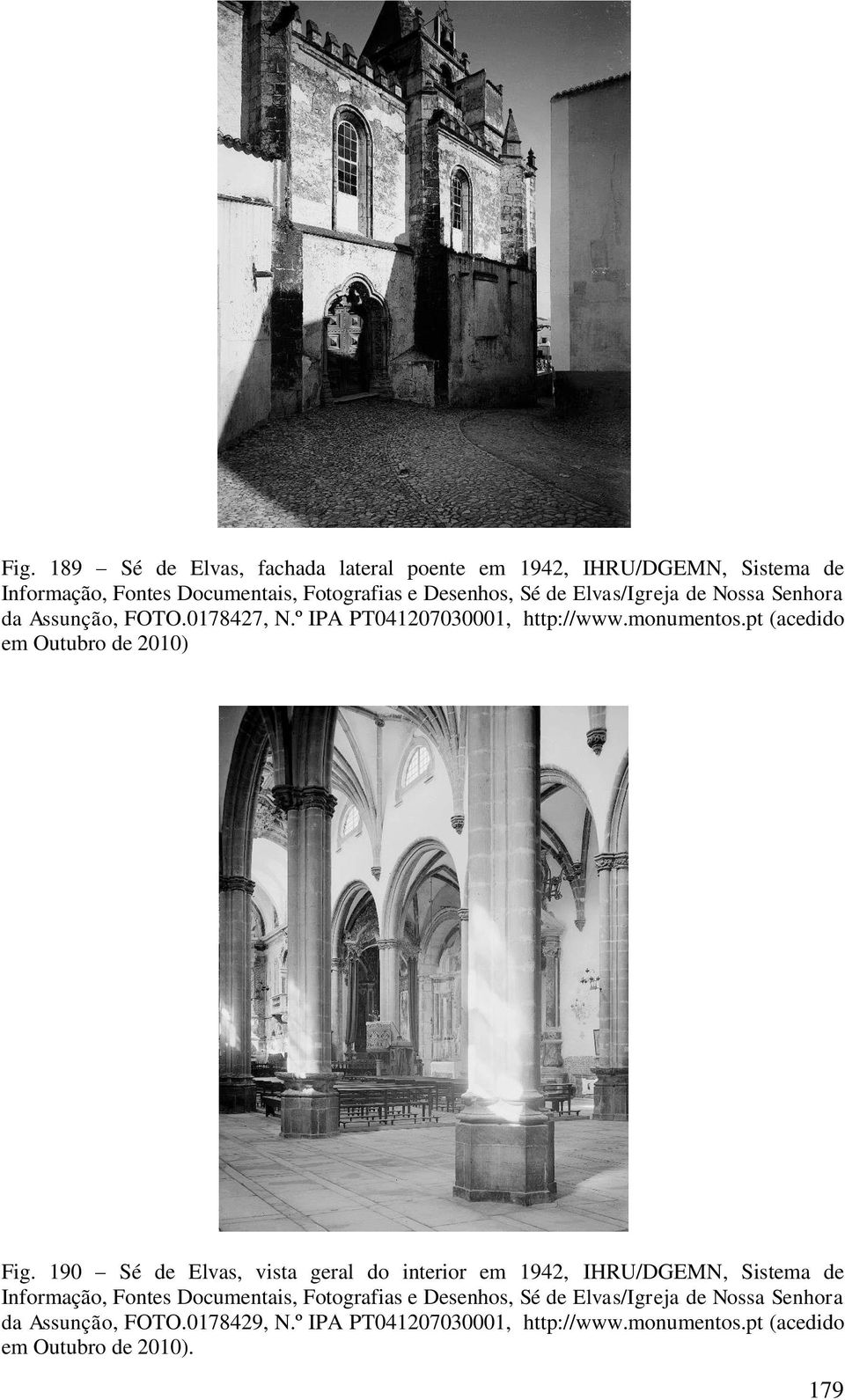 190 Sé de Elvas, vista geral do interior em 1942, IHRU/DGEMN, Sistema de Informação, Fontes Documentais, Fotografias e Desenhos, Sé de