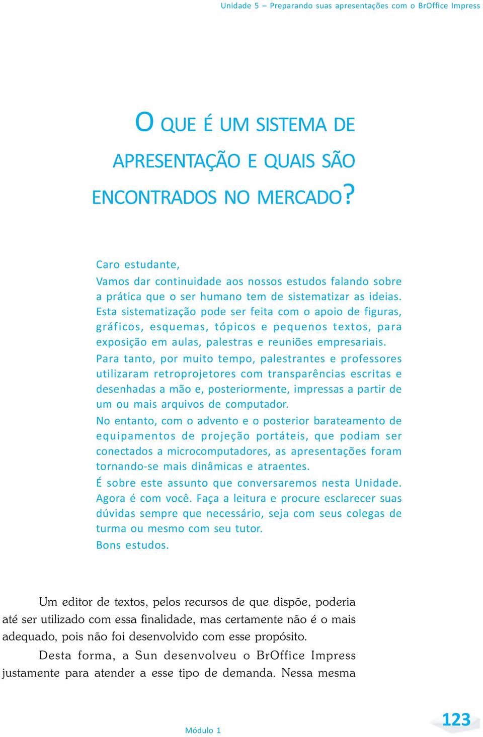 Esta sistematização pode ser feita com o apoio de figuras, gráficos, esquemas, tópicos e pequenos textos, para exposição em aulas, palestras e reuniões empresariais.