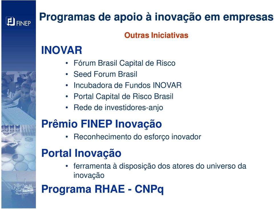 Brasil Rede de investidores-anjo Prêmio FINEP Inovação Reconhecimento do esforço