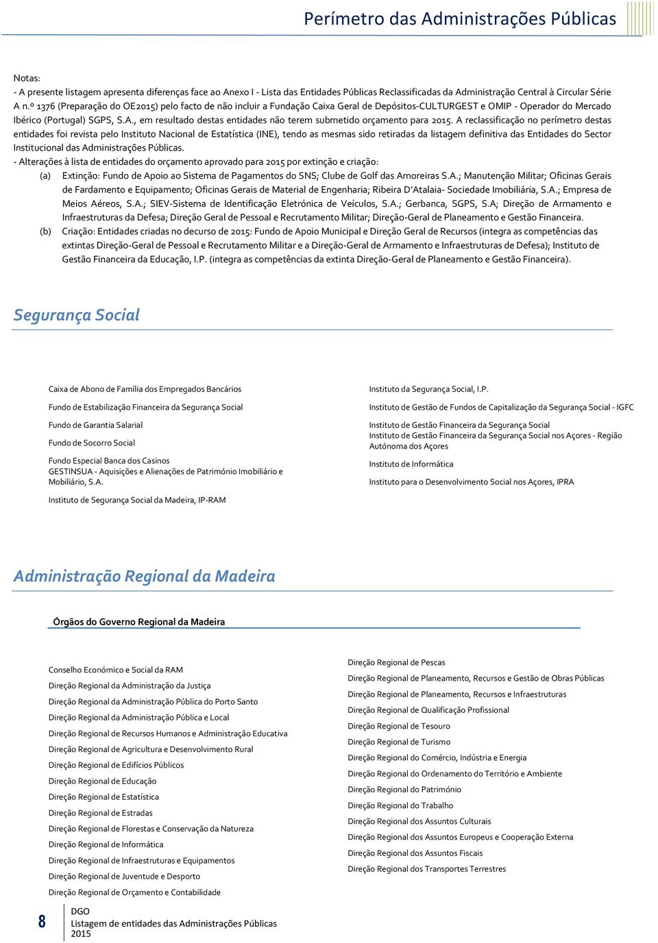 , em resultado destas entidades não terem submetido orçamento para.