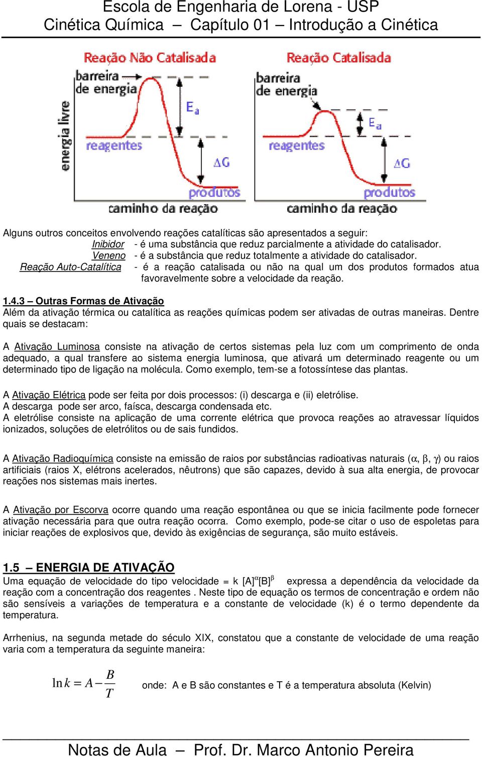 3 Outrs Forms de tivção lém d tivção térmic ou ctlític s reções químics podem ser tivds de outrs meirs.