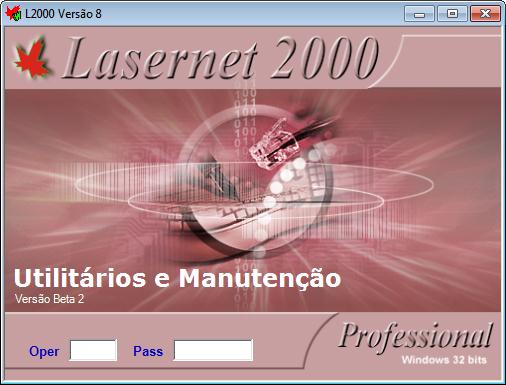 Lasernet versão 8 Backoffice Perfis de Operadores Lista de Actividades Utilitários o Utilitários