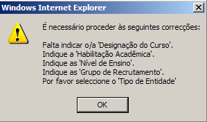 Ao seleccionar a designação de algumas entidades, nomeadamente estabelecimentos do EPC, IPSS e alguns Centro de Emprego/Formação Profissional, o endereço é preenchido automaticamente.