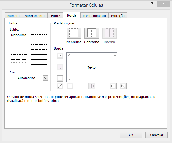 RIVI Tecnologia Manutenção em Computadores (34)9126-4489 (34)3086-6003 Formatação de Células Borda Para acessarmos a formatação de Borda, devemos clicar sobre a aba Página Inicial, depois em faixa de