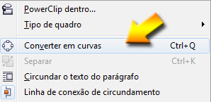 1. Clique com o botão da direita do mouse sobre o retângulo desejado. Observe que um menu de atalho será exibido. 2.