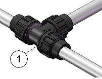 Montagem linha de nebulização do sistema modelo serpentina 150/180PSI Conexões Cap Para prender a mangueira nas curvas da linha, usa-se abraçadeira aço carbono (4).