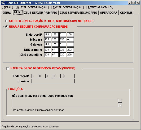 PÉGASUS (ETHERNET+GPRS) STUDIO V1.