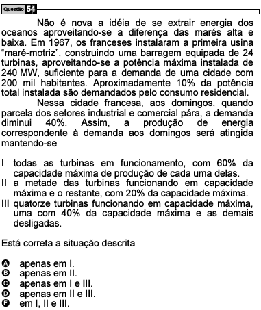 17. (ENEM 2006) 18. (ENEM 2006) DICA: A potência consumida no setor residencial é 24MW.