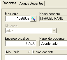 2º passo: Unidade Acadêmica Vincula docente Época: antes do início do período letivo.