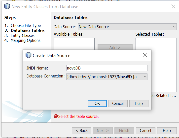 Folha 10-10 D Criar uma bases de dados e gerar uma aplicação JSF completa a partir de entity classes - Crie uma base de dados simples em javadb ou outro sgdb à sua escolha.