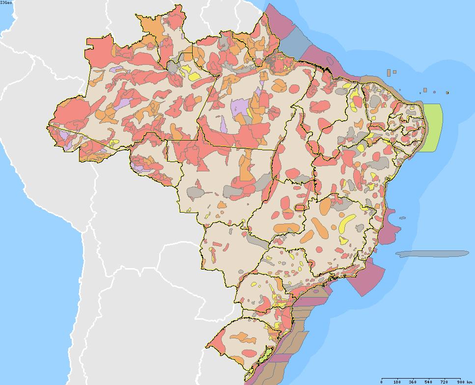 cores + quentes = + importantes Áreas