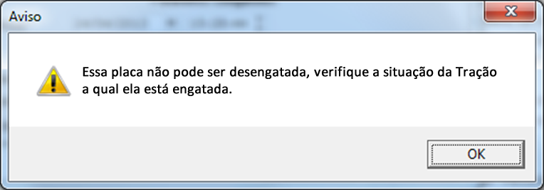 MENSAGEM 05: A PLACA NÃO PODE SER DESENGATADA Figura 37 COMO RESOLVER Para solucionar essa situação é necessário verificar se