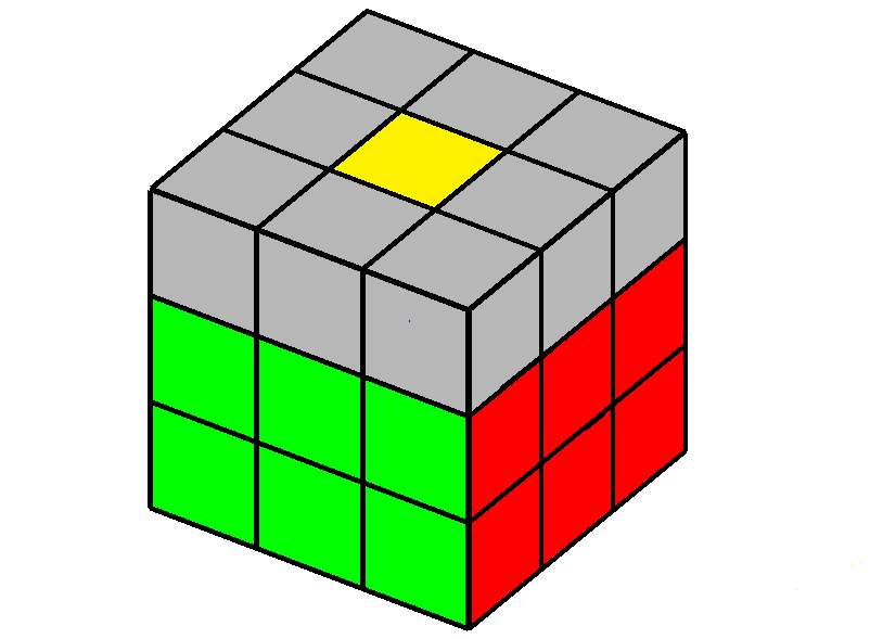 Figura 2.8: Uma face completa 3 Passo: Neste passo, vamos finalizar a camada do meio no cubo.