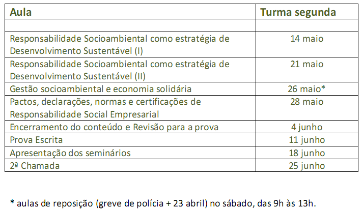 Calendário