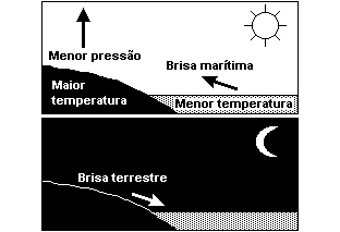 7. (Enem 2002) Numa área de praia, a brisa marítima é uma conseqüência da diferença no tempo de aquecimento do solo e da água, apesar de ambos estarem submetidos às mesmas condições de irradiação