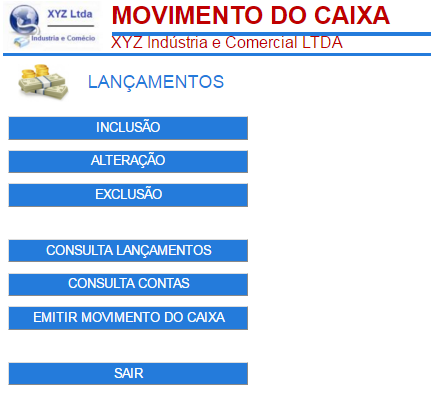 Lançamentos Inclusão: Use esta opção para incluir um Lançamento. Alteração: Use esta opção para fazer alterações nos Lançamentos. Exclusão: Use esta opção para excluir um Lançamento.