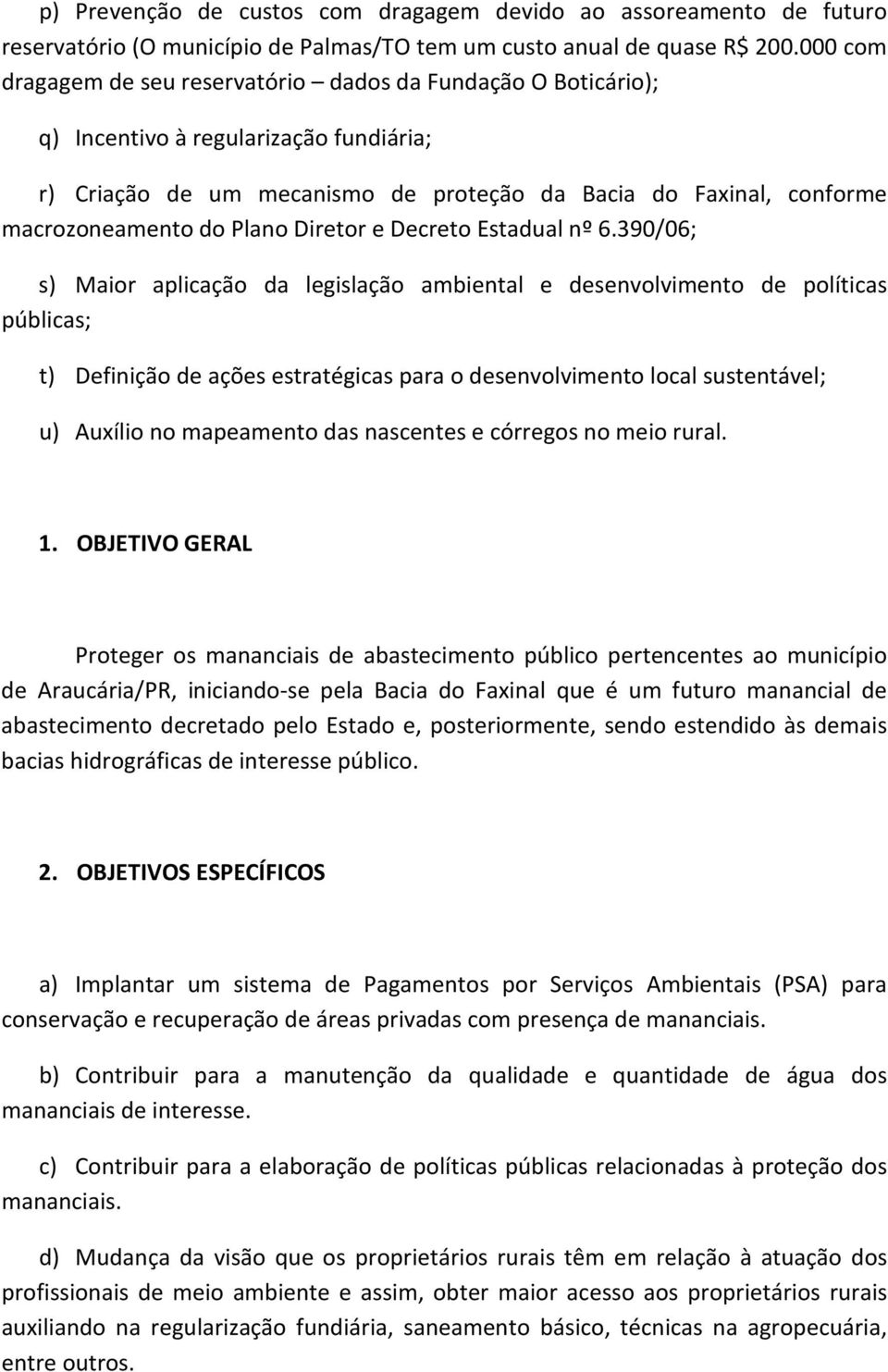 Plano Diretor e Decreto Estadual nº 6.