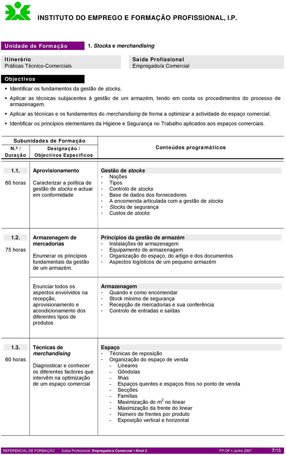 Aplicar as técnicas e os fundamentos do merchandising de forma a optimizar a actividade do espaço comercial.