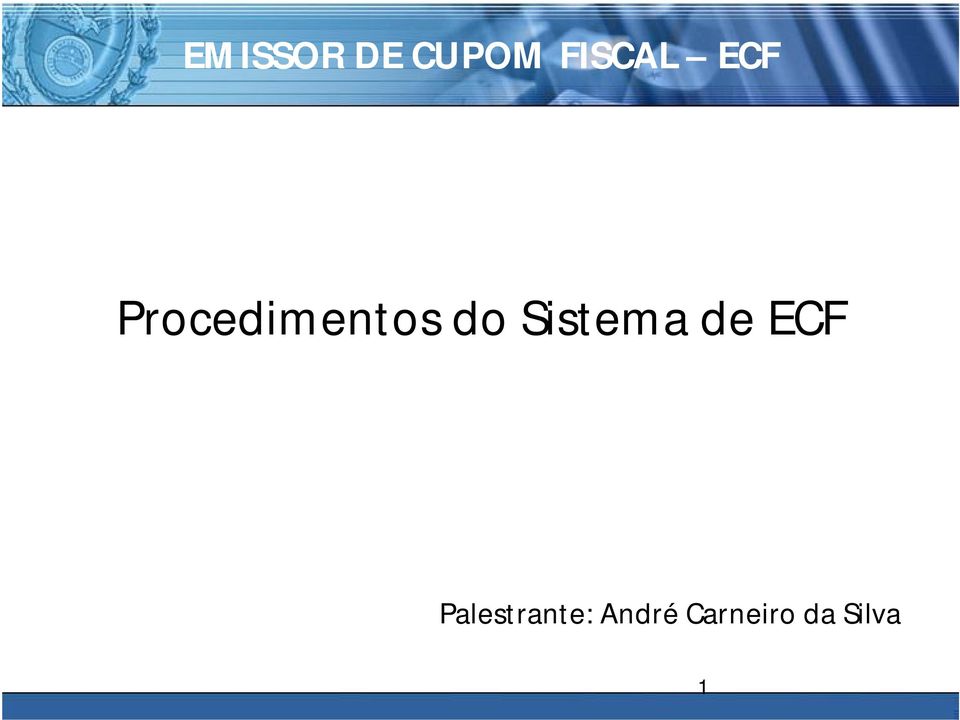 Sistema de ECF
