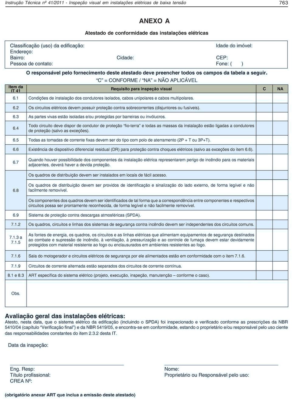 elétricas de baixa tensão 763 ANEXO A