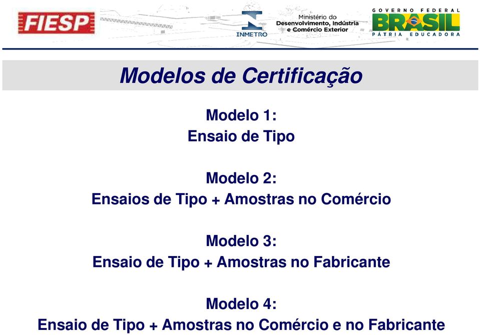 Modelo 3: Ensaio de Tipo + Amostras no Fabricante