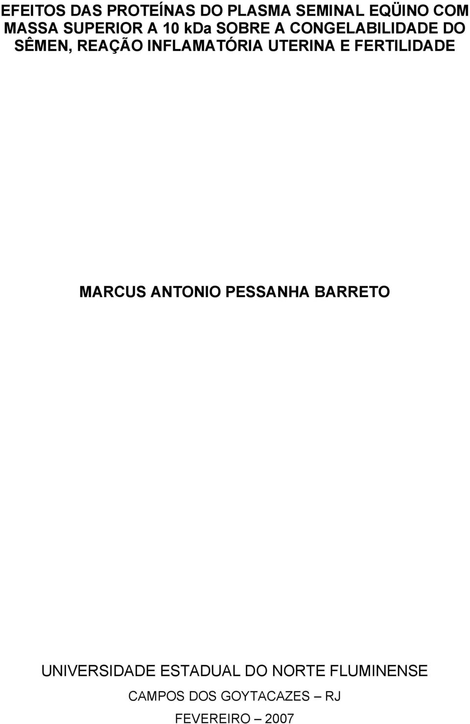 UTERINA E FERTILIDADE MARCUS ANTONIO PESSANHA BARRETO