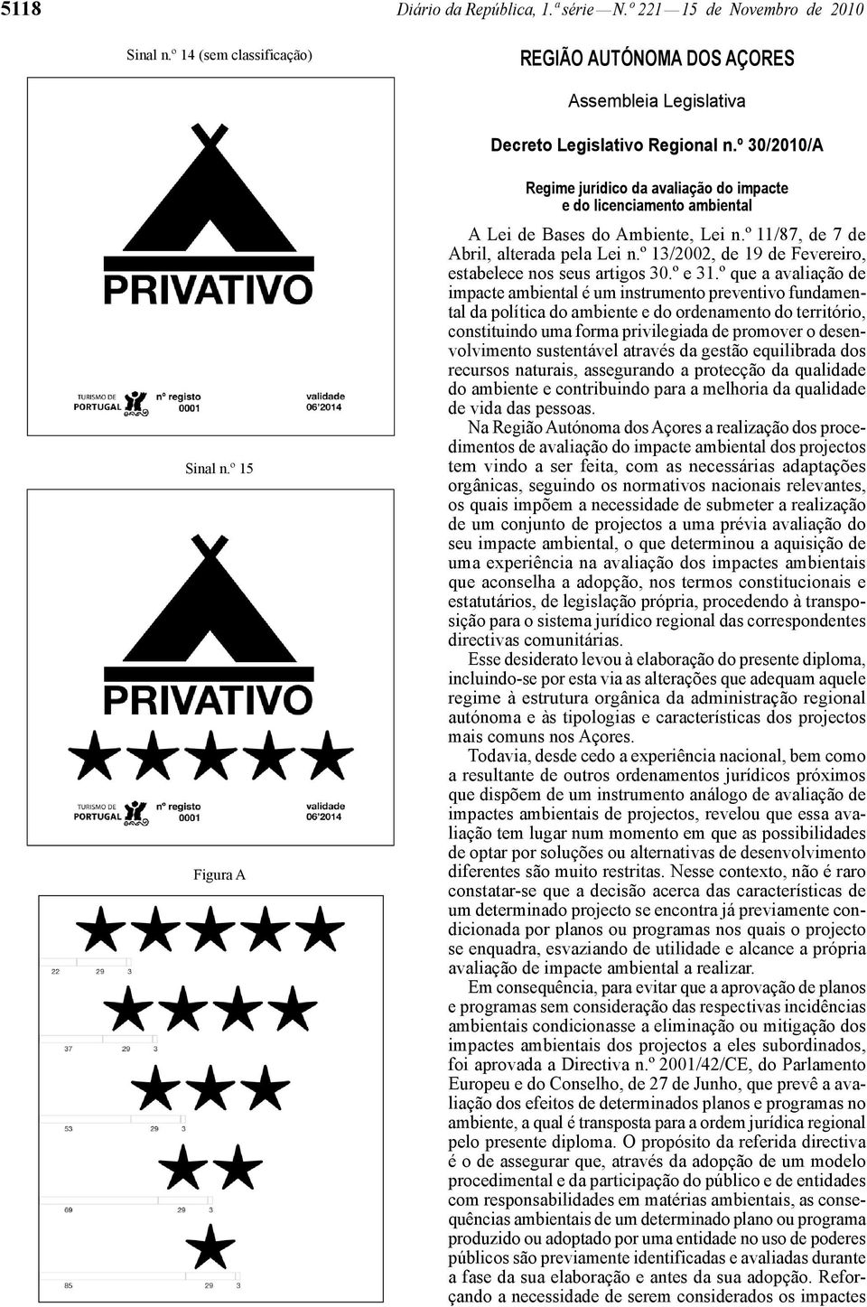 º 13/2002, de 19 de Fevereiro, estabelece nos seus artigos 30.º e 31.