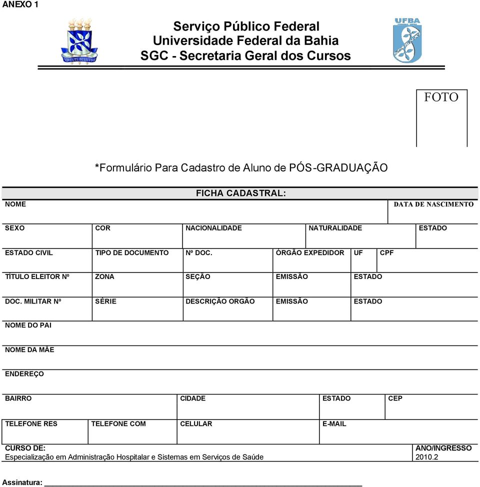 ÓRGÃO EXPEDIDOR UF CPF TÍTULO ELEITOR Nº ZONA SEÇÃO EMISSÃO ESTADO DOC.