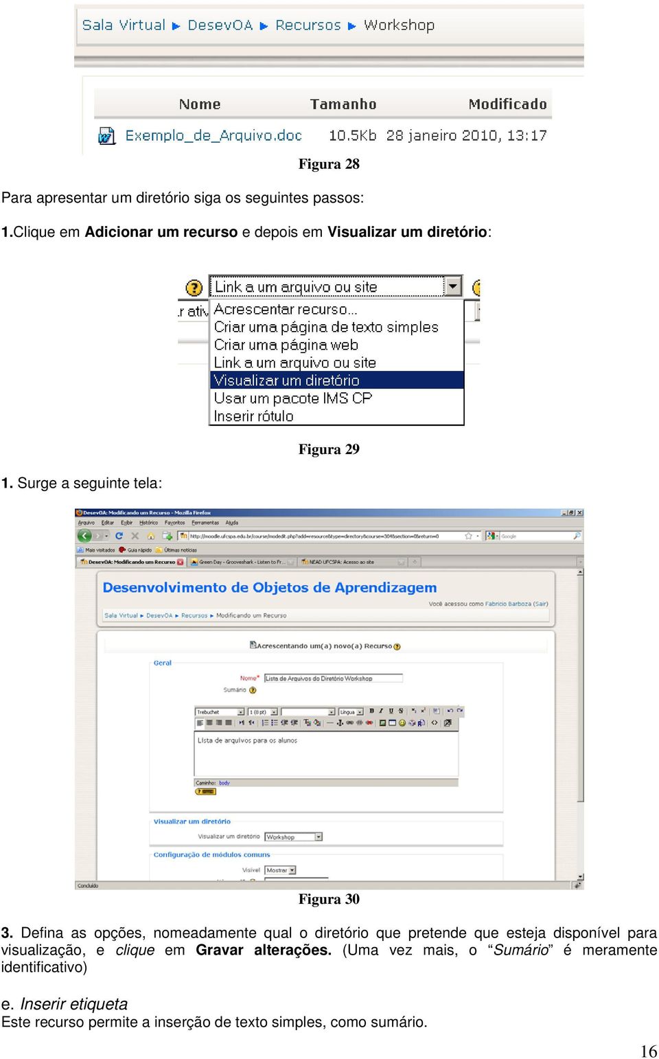 Surge a seguinte tela: Figura 29 Figura 30 3.