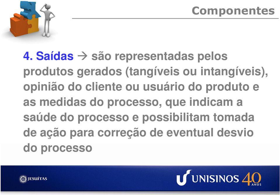 intangíveis), opinião do cliente ou usuário do produto e as