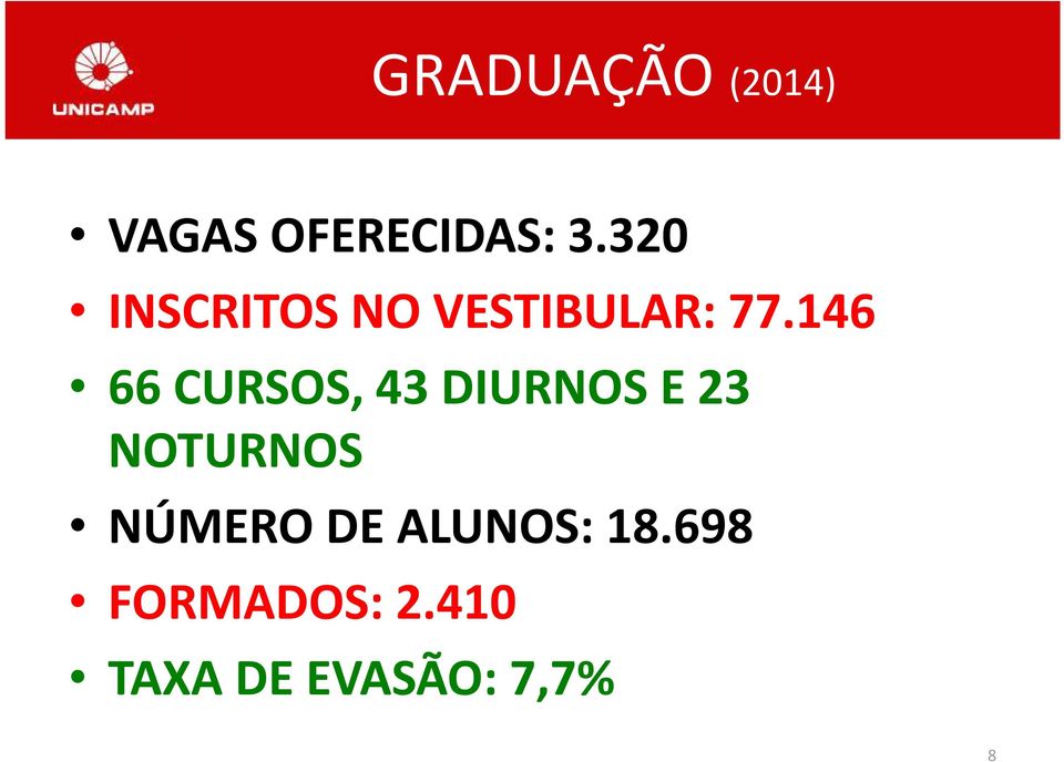 146 66 CURSOS, 43 DIURNOS E 23 NOTURNOS