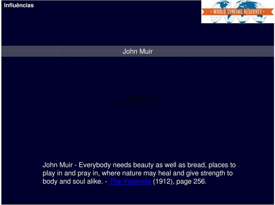 John Muir - Everybody needs beauty as well as bread, places to