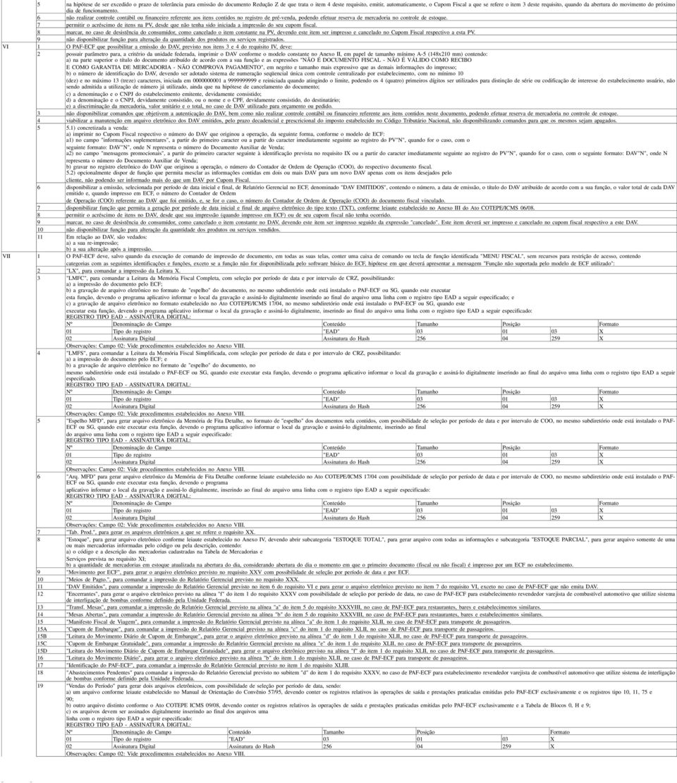 6 não realizar controle contábil ou financeiro referente aos itens contidos no registro de pré-venda, podendo efetuar reserva de mercadoria no controle de estoque.