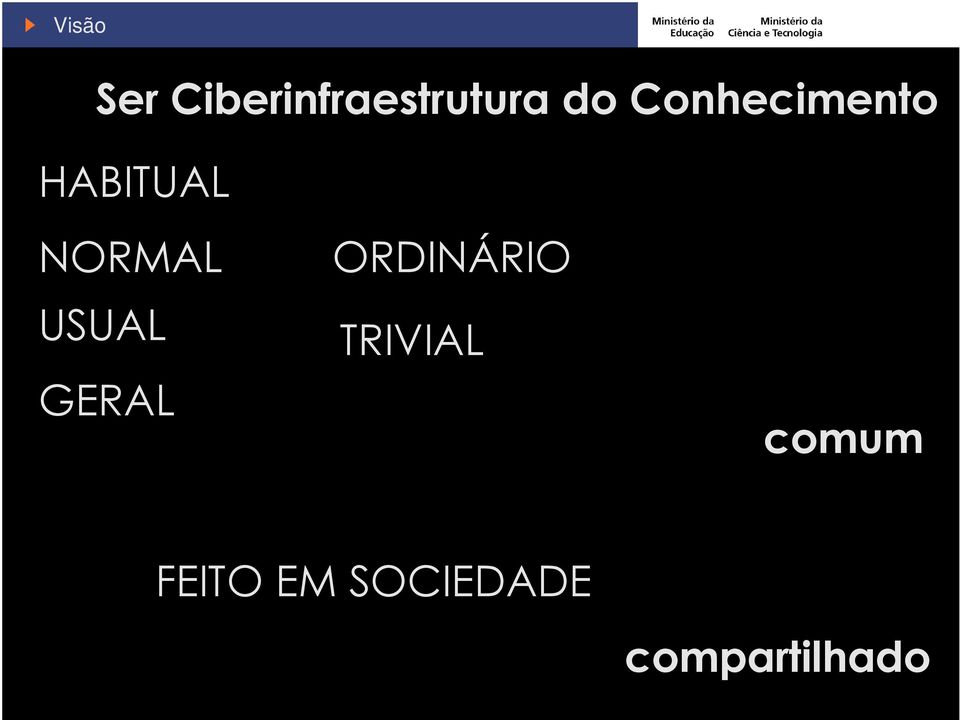 USUAL GERAL ORDINÁRIO TRIVIAL