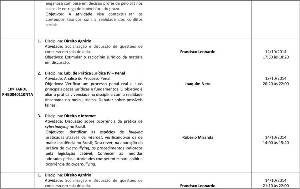 de Prática Jurídica IV Penal Atividade: Análise do Processo Penal Objetivos: Verificar um processo penal real e suas principais peças jurídicas e fundamentos.