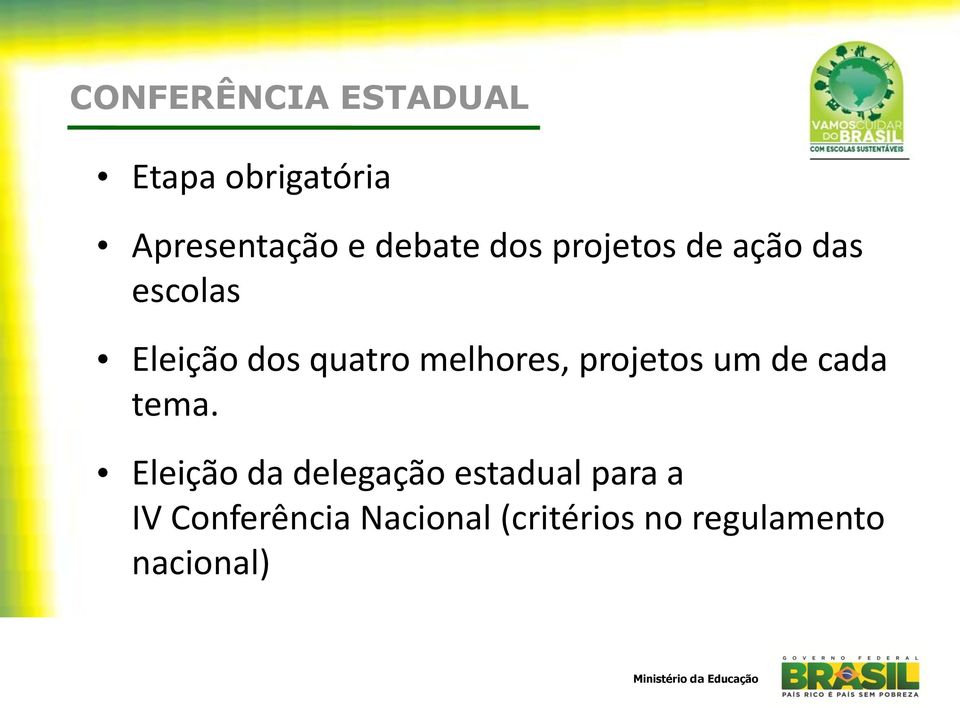 projetos um de cada tema.