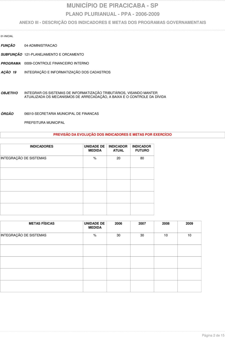 INFORMATIZAÇÃO TRIBUTÁRIOS, VISANDO MANTER IZADA OS MECANISMOS DE ARRECADAÇÃO, A BAIXA E O CONTROLE DA DÍVIDA