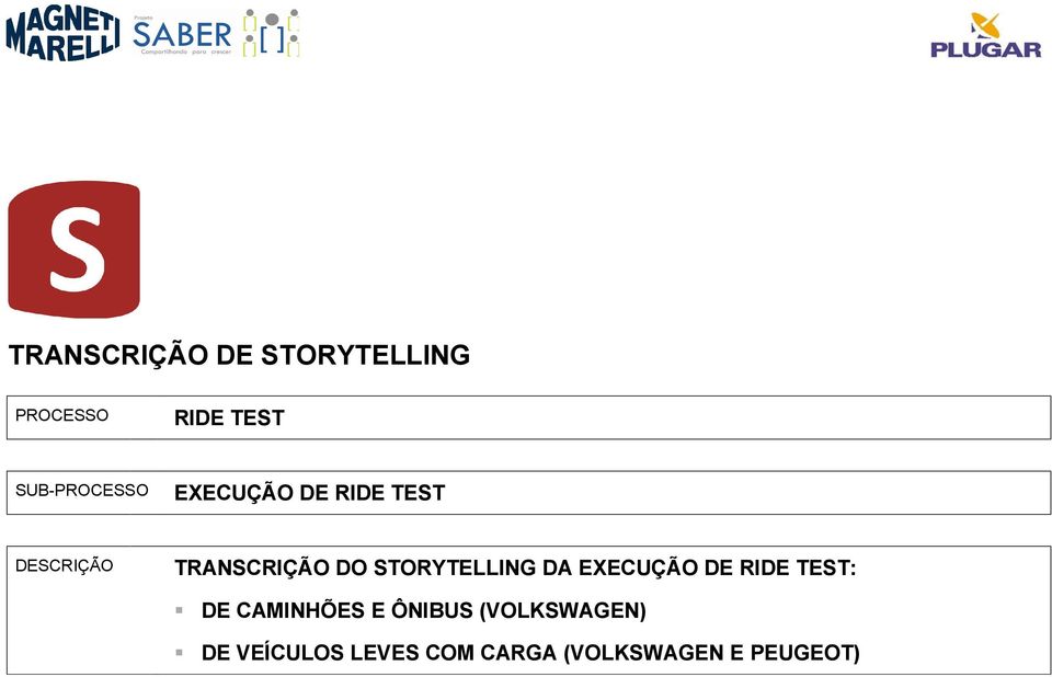 DO STORYTELLING DA EXECUÇÃO DE RIDE TEST: DE CAMINHÕES E