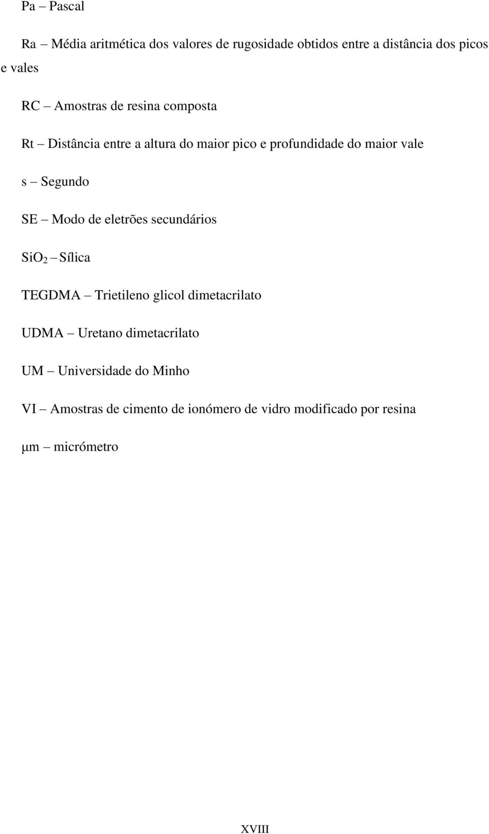 Modo de eletrões secundários SiO 2 Sílica TEGDMA Trietileno glicol dimetacrilato UDMA Uretano