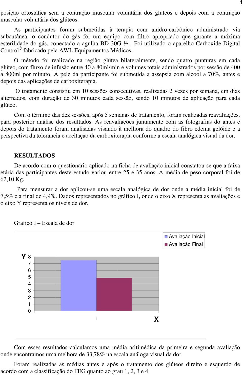 a agulha BD 30G ½. Foi utilizado o aparelho Carboxide Digital Control fabricado pela AWL Equipamentos Médicos.