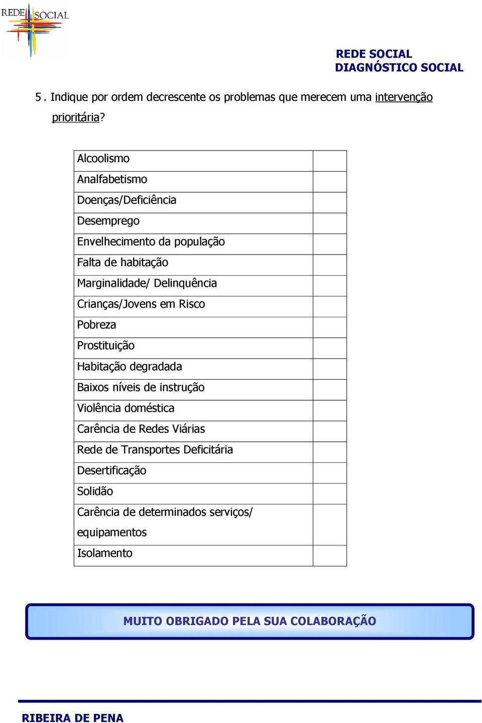 Delinquência Crianças/Jovens em Risco Pobreza Prostituição Habitação degradada Baixos níveis de instrução Violência doméstica