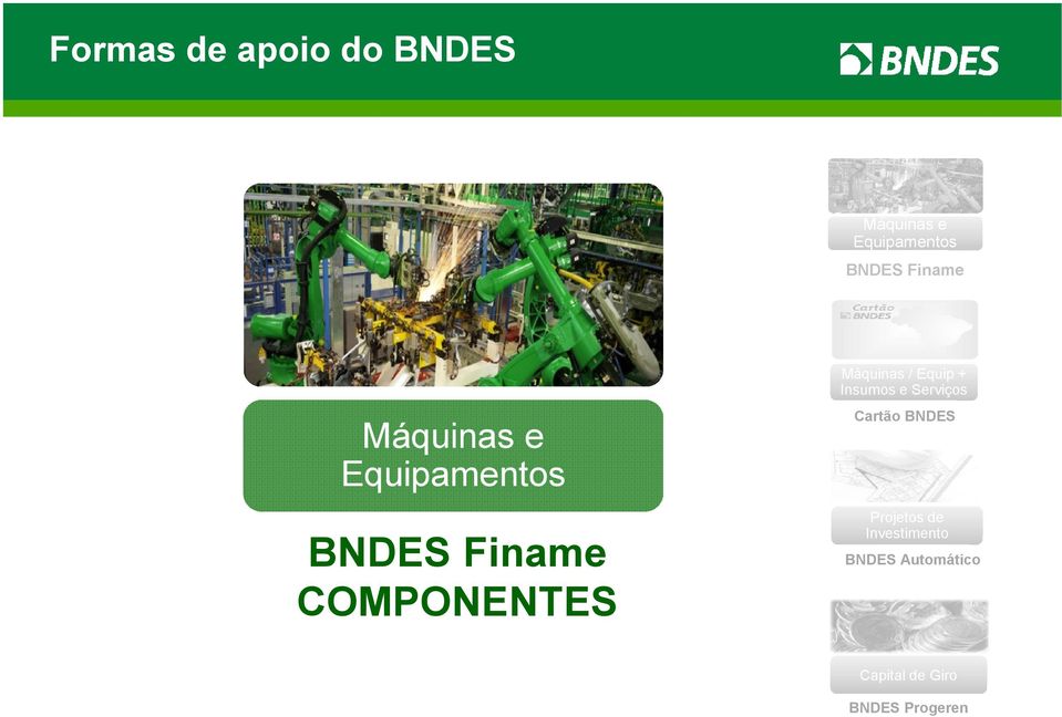 Cartão BNDES Projetos de Investimento