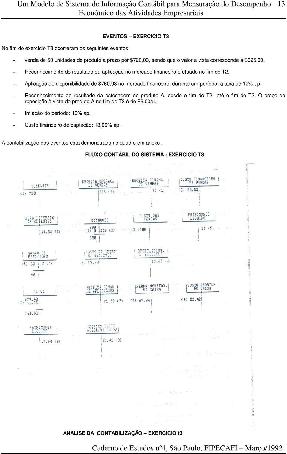 - Aplicação de disponibilidade de $760,93 no mercado financeiro, durante um período, á taxa de 12% ap.