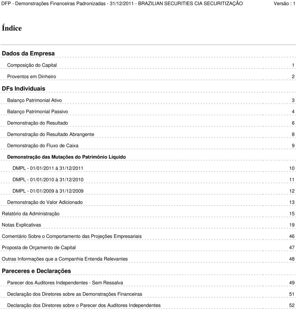 Demonstração do Valor Adicionado 13 Relatório da Administração 15 Notas Explicativas 19 Comentário Sobre o Comportamento das Projeções Empresariais 46 Proposta de Orçamento de Capital 47 Outras