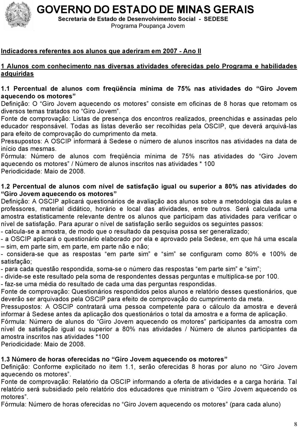 diversos temas tratados no Giro Jovem. Fonte de comprovação: Listas de presença dos encontros realizados, preenchidas e assinadas pelo educador responsável.