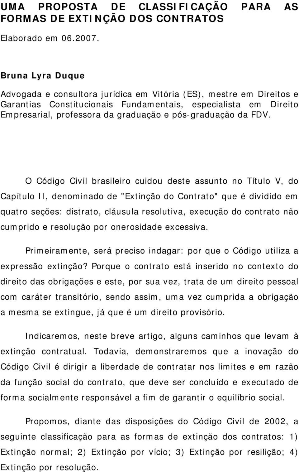 pós-graduação da FDV.