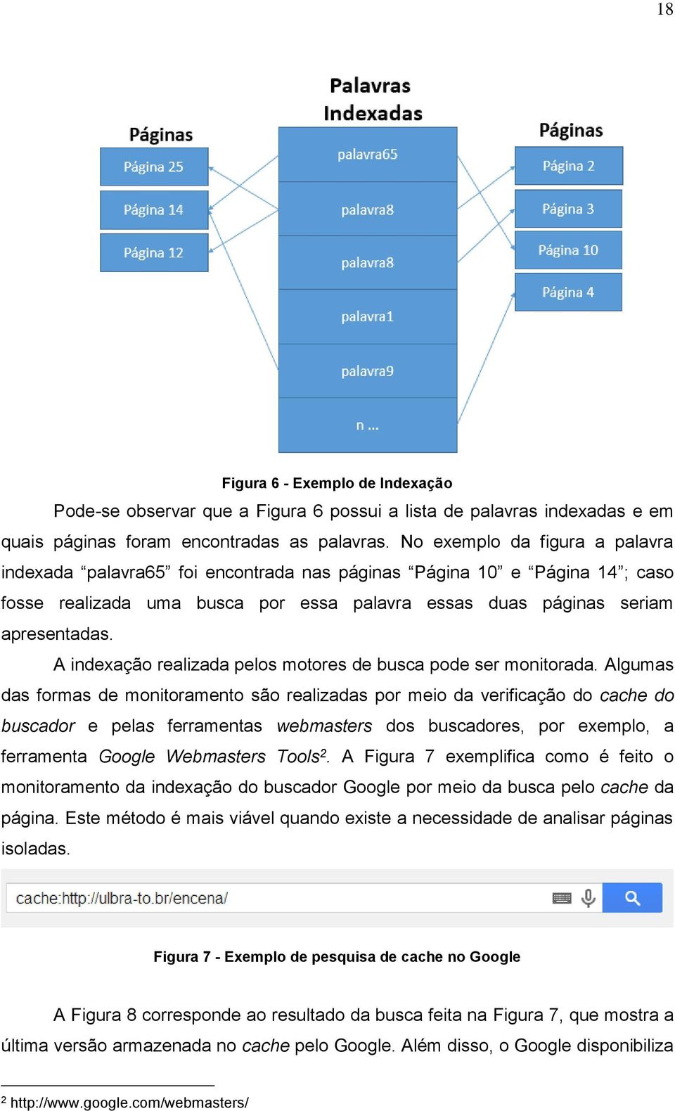 A indexação realizada pelos motores de busca pode ser monitorada.