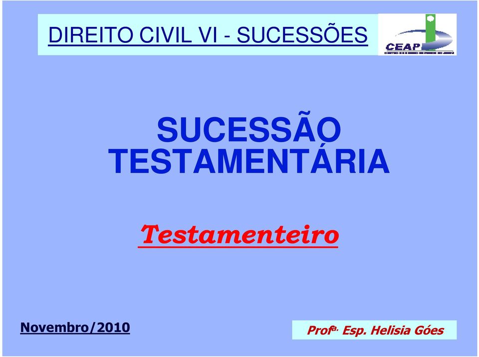 TESTAMENTÁRIA