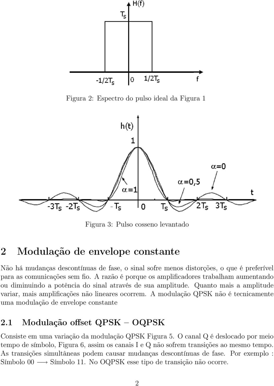 Quanto mais a amplitude variar, mais amplificações não lineares ocorrem. A modulação QPSK não é tecnicamente uma modulação de envelope constante 2.